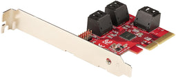 Startech.com 6P6G-PCIE-SATA-CARD - SATA PCIe Uitbreidingskaart - 6x SATA-600 - Goud Rood
