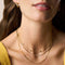 FOSSIL JA7298710 - Collier - Hartvormige elementen met pavé-kristallen - Goudkleurig