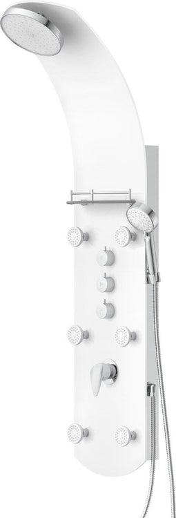 EISL KARIBIK glas-douchepaneel met mengkraan, wit