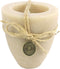 Kaars beker rond Tonnie L beige
