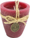 Kaars beker rond Tonnie S rood