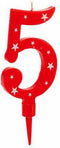 Kaars Cijfer 5 (12 Stuks)