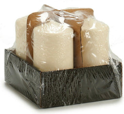 Kaars Crème 7 x 10 x 7 cm (4 Stuks)