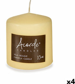 Kaars Crème 9 x 10 x 9 cm (4 Stuks)