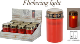 Kaars LED Ø 6,5 x 12 cm Rood
