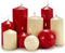 Kaars Rood (7 x 8 x 7 cm) (4 Stuks)