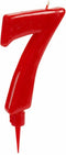 Kaars Rood Verjaardag Cijfer 7 (12 Stuks)