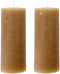 Kaars Rustic camel 15cm - 2 stuks