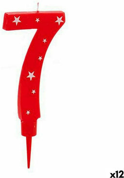 Kaars Verjaardag Cijfer 7 (12 Stuks)