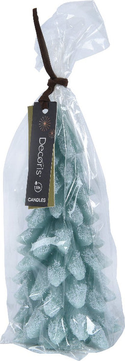 Kaars wax d8h16.5 cm groen kerst