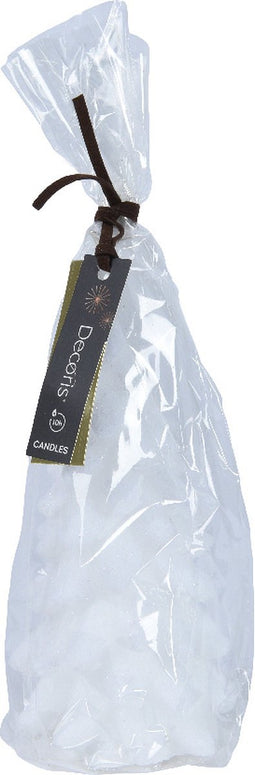 Kaars wax d8h16.5 cm wit kerst