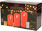 Kaarsen set van 3x stuks led stompkaarsen rood met afstandsbediening - Woondecoratie - Elektrische kaarsen