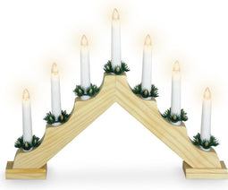 Kaarsenbrug met 7 lampen - hout