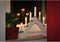 Kaarsenbrug verlichting - wit - hout - 39,5 x 5 x 31 - 7 led lampjes - warm wit - kaarsen verlichting