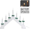 Kaarsenbrug verlichting - wit - hout - 39,5 x 5 x 31 - 7 led lampjes - warm wit - kaarsen verlichting