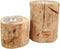 Kaarsenhouder large - ø10 cm - Naturel - Oud teak
