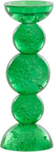 Kaarsenhouder Ø10x26,5 cm ITINGA glas bubbel groen