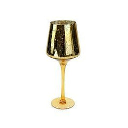 Kaarsenhouder Queen op Voet - Goud - Glas - 35 cm hoog -Werner Voss