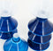 Kaarsenhouder set van 3 yack - blauw - 10x10x19 cm