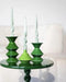 Kaarsenhouder set van 3 yack - groen - 10x10x19 cm