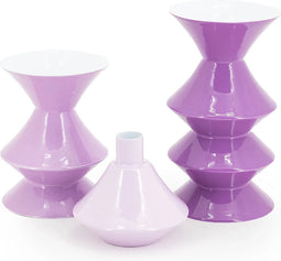 Kaarsenhouder set Yack - lilac - 10x10x19 cm