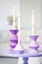 Kaarsenhouder set Yack - lilac - 10x10x19 cm