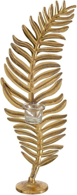 Kaarshouder 19 x 11 x 52,5 cm Gouden Metaal