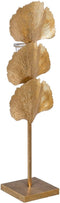 Kaarshouder 19 x 14 x 63 cm Kristal Gouden Metaal