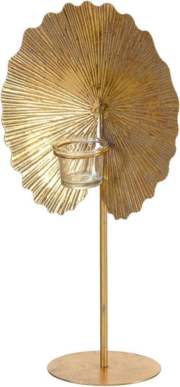 Kaarshouder 25 x 14 x 42 cm Gouden Metaal
