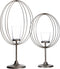 Kaarshouder 32,5 x 14,3 x 49,5 cm Kristal Metaal Zilver