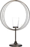 Kaarshouder 32,5 x 14,3 x 49,5 cm Kristal Metaal Zilver
