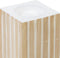 Kaarshouder Beige Bamboe Hout MDF 10,5 x 10,5 x 21 cm