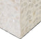 Kaarshouder Beige Parelmoer Hout MDF 10,5 x 10,5 x 21 cm