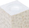 Kaarshouder Beige Parelmoer Hout MDF 10,5 x 10,5 x 21 cm