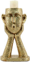 Kaarshouder DKD Home Decor Gouden Hars (18 x 13,5 x 31,5 cm)