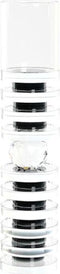 Kaarshouder DKD Home Decor Kristal (6 x 6 x 28 cm)