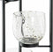 Kaarshouder DKD Home Decor Kristal Zwart Transparant 18 x 18 x 76 cm Ijzer