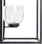 Kaarshouder DKD Home Decor Kristal Zwart Transparant 18 x 18 x 76 cm Ijzer