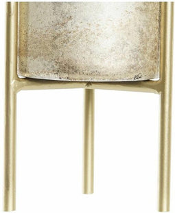 Kaarshouder DKD Home Decor Verouderde afwerking Kristal Metaal (10 x 10 x 23 cm)