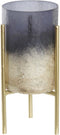 Kaarshouder DKD Home Decor Verouderde afwerking Kristal Metaal (10 x 10 x 23 cm)