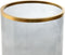 Kaarshouder Home ESPRIT Blauw Gouden Kristal 21 x 21 x 35 cm