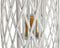 Kaarshouder Home ESPRIT Wit vlechtwerk Kristal 34 x 34 x 80 cm