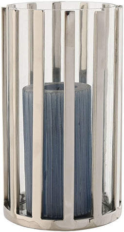 Kaarshouder Home ESPRIT Zilverkleurig Kristal Staal 12 x 12 x 20 cm