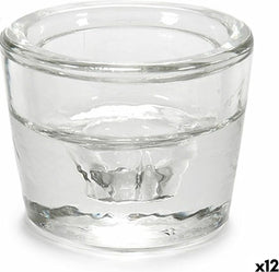 Kaarshouder Transparant Glas 6 x 4,3 x 6 cm (12 Stuks)