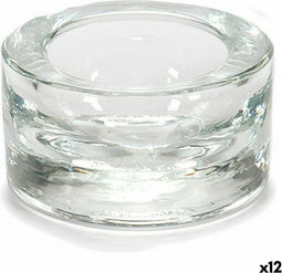 Kaarshouder Transparant Glas 7 x 3,5 x 7 cm (12 Stuks)