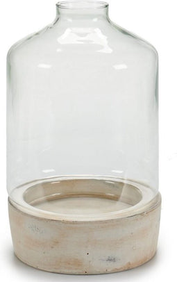 Kaarshouder Transparant Steen Kristal 18 x 29 x 18 cm (4 Stuks)