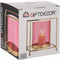 Kaarshouder Vierkant Roze Gouden Metaal Glas (14 x 15,5 x 14 cm)