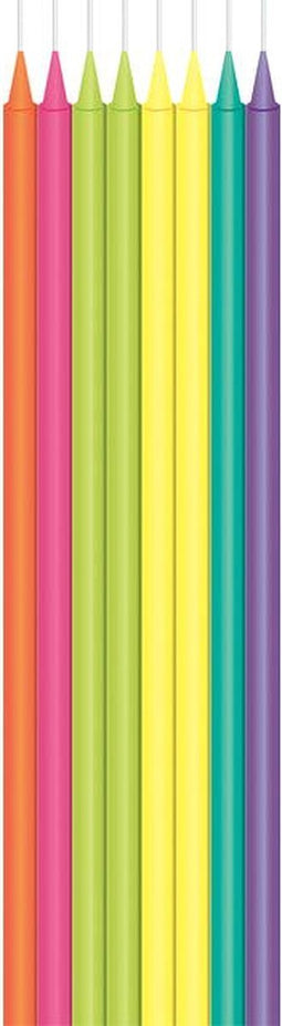 Kaarsje haza long bright 15cm 16 stuks assorti | 5 stuks