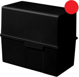 Kaartenbak Han breed A6 kunststof rood | 3 stuks