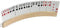 Kaartenlat 35 cm.gebogen blank multiplex